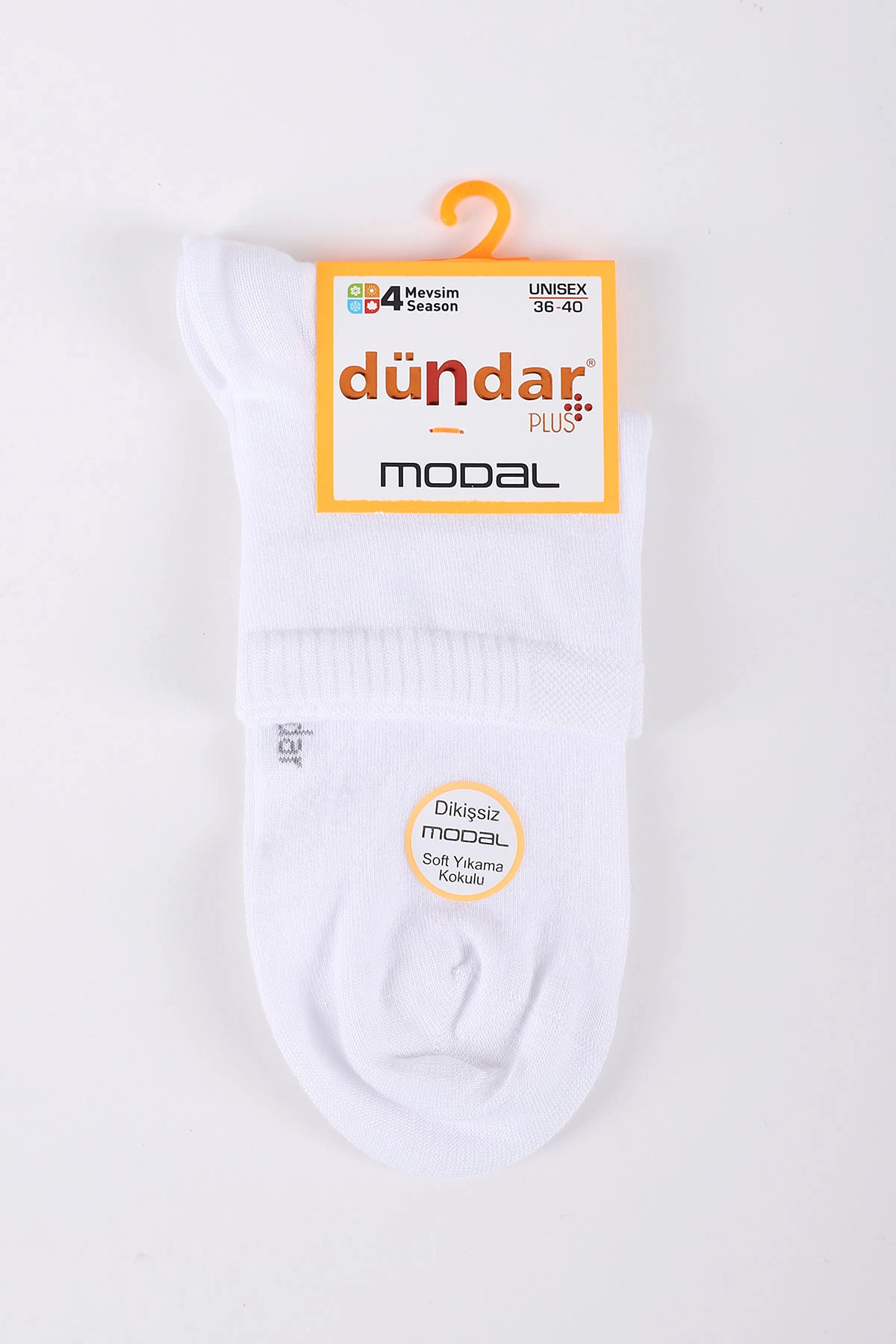 Beyaz Dört Mevsim Kadın Modal Konç Çorap 36-40 422978