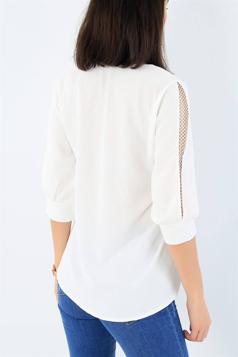 Beyaz File Detay Aerobin Bluz 34285
