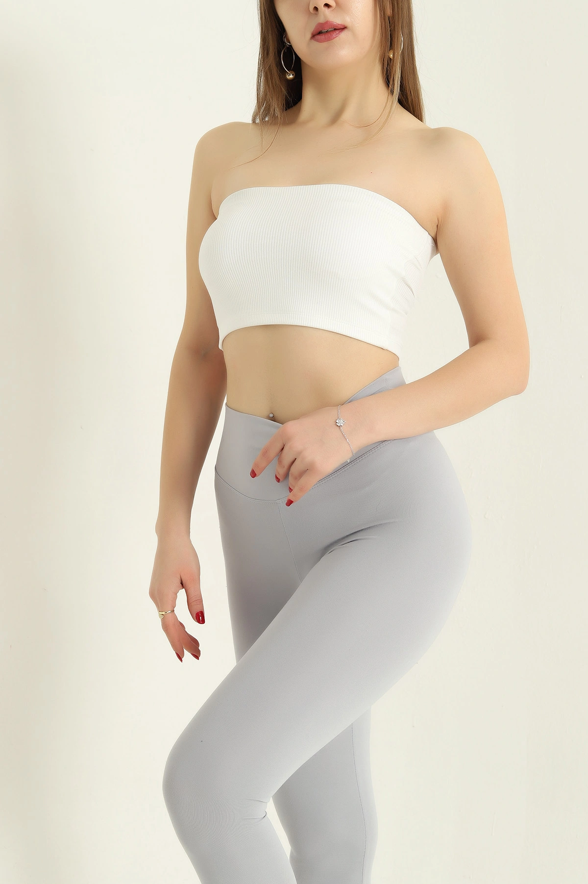 Beyaz Fitilli Kaplı Straplez Büstiyer 332734
