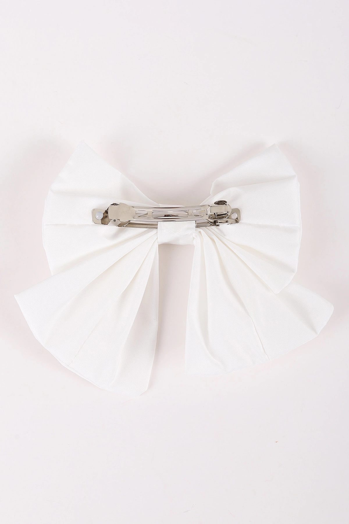 Beyaz Fiyonk Model Poplin Kumaş Otomatik Toka 450151