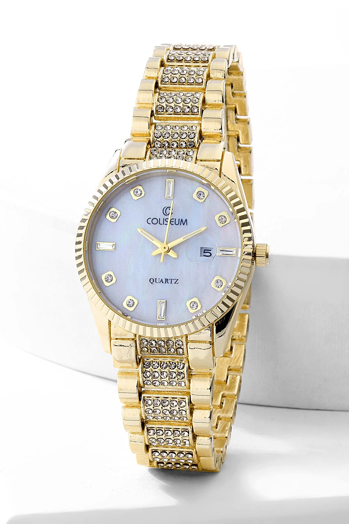 Beyaz Gold Takvimli Kadın Saat 476756