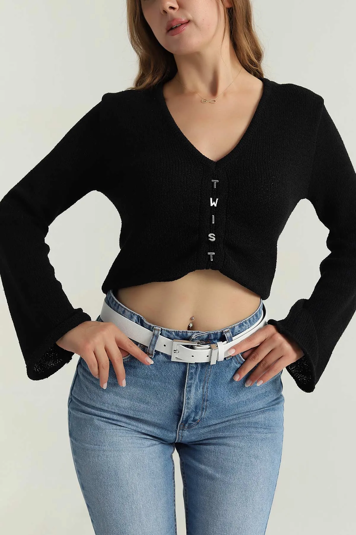 Beyaz Gümüş Kare Tokalı Kadın Kemer 393531