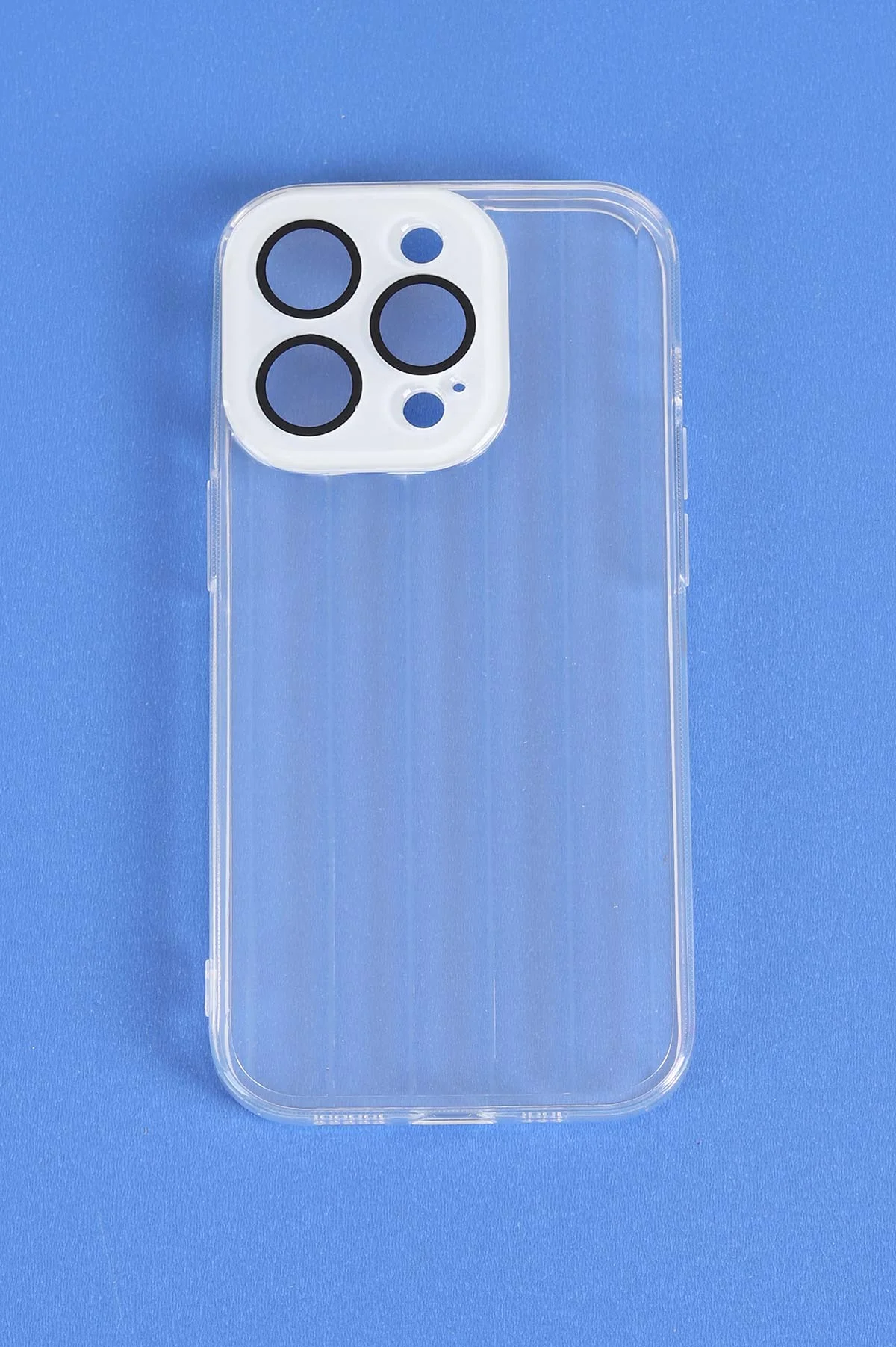 Beyaz İphone 14 Pro Uyumlu Pat Serisi Modern Ve Koruyucu Tasarımlı Şeffaf Yumuşak Silikon Telefon Kılıfı 344379