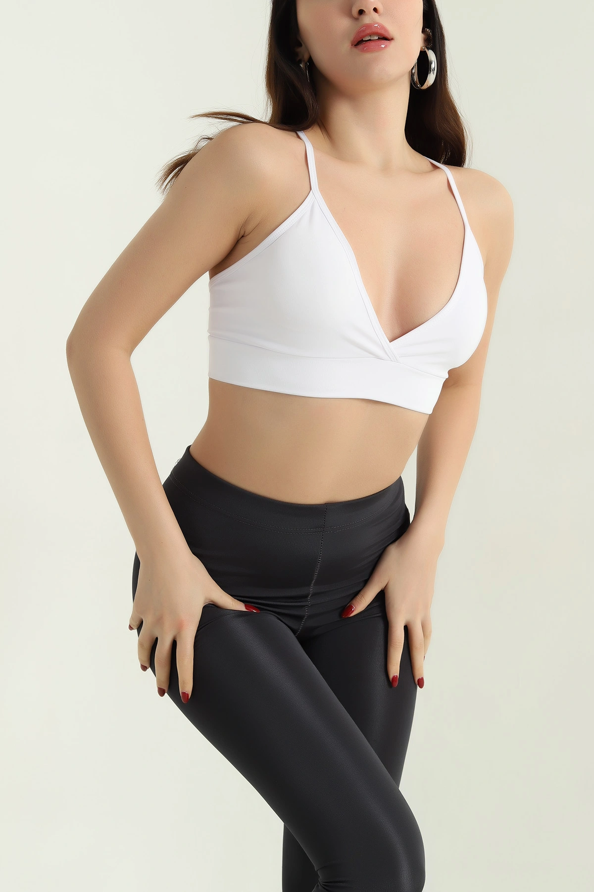 Beyaz Kaplı Kruvaze İp Askılı Büstiyer 337102