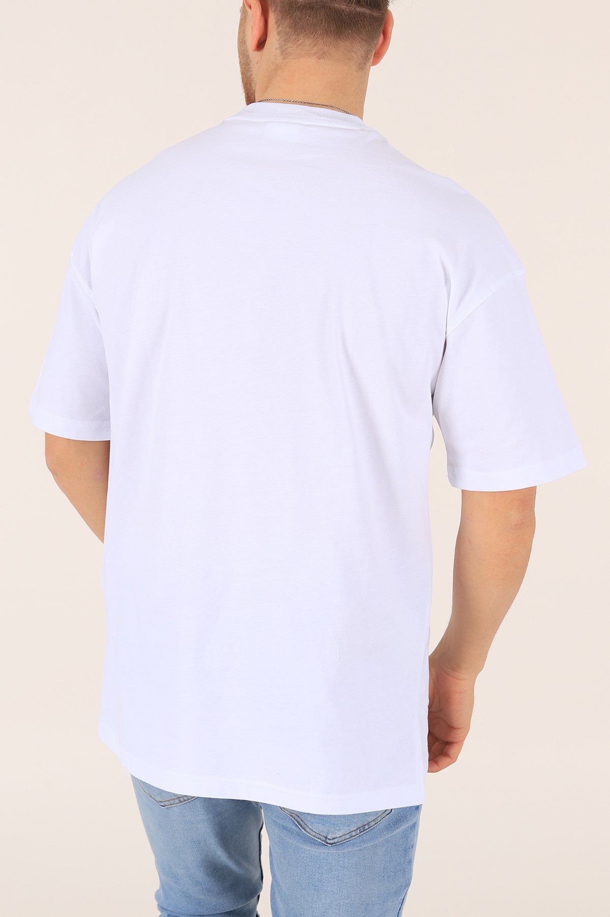 Beyaz Labish Styles Baskılı Tişört 165658
