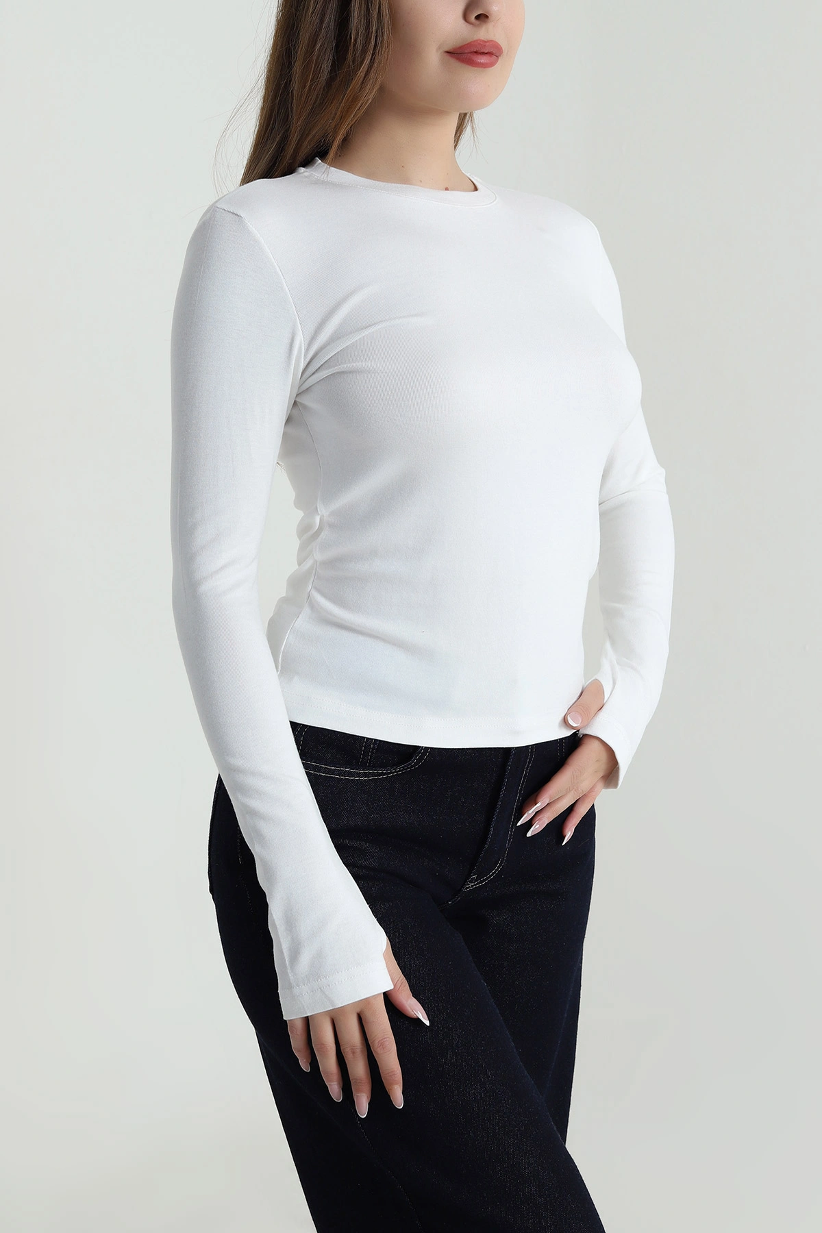 Beyaz Lİkralı Kadın Body Bluz 488410