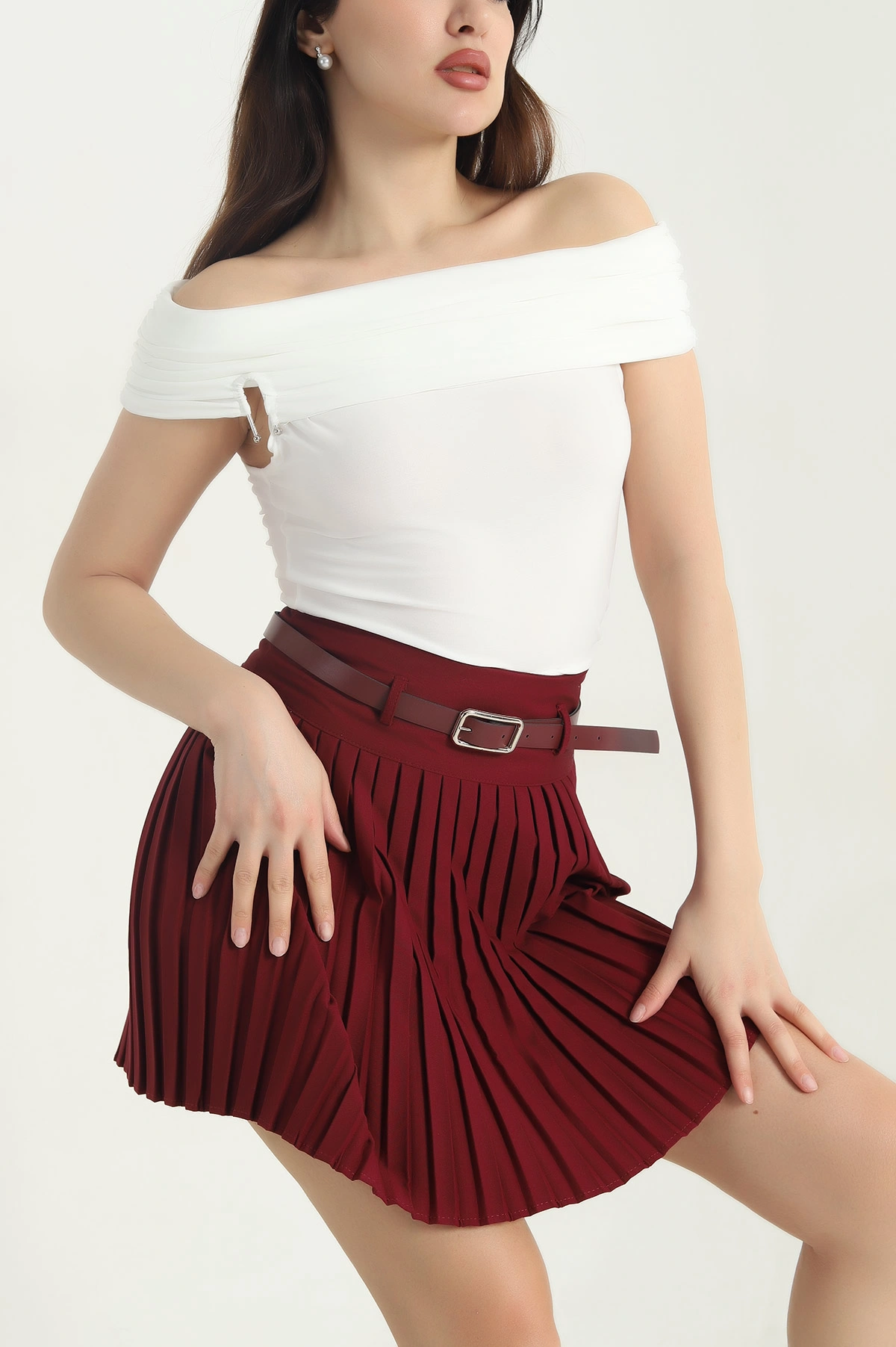 Beyaz Madonna Yaka Sendy Kadın Bluz 342956