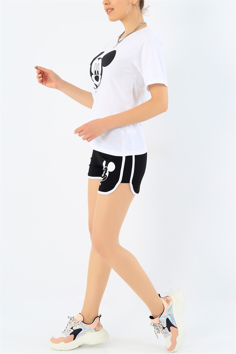 Beyaz Mickey Mouse Pijama Takımı 33218