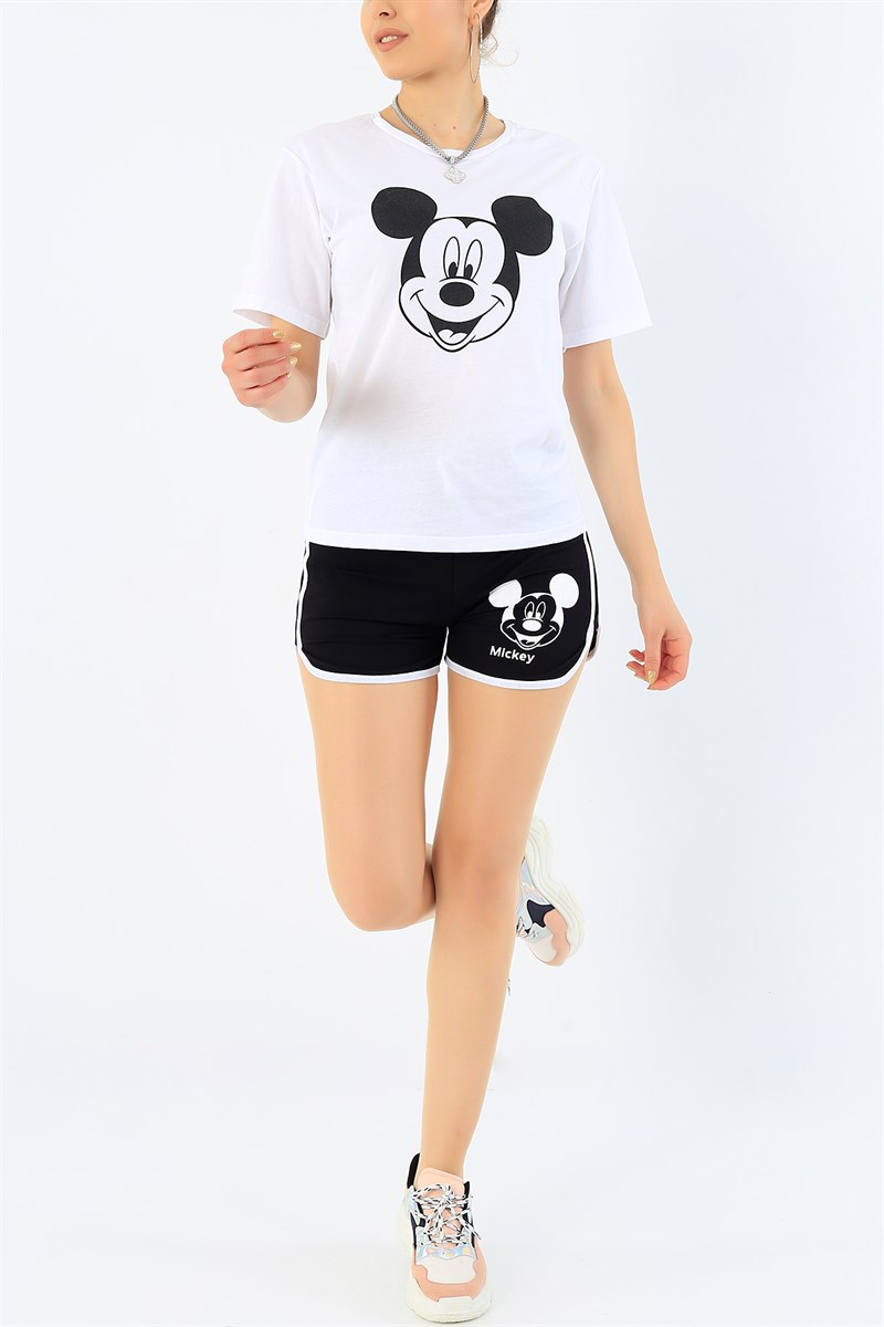 Beyaz Mickey Mouse Pijama Takımı 33218