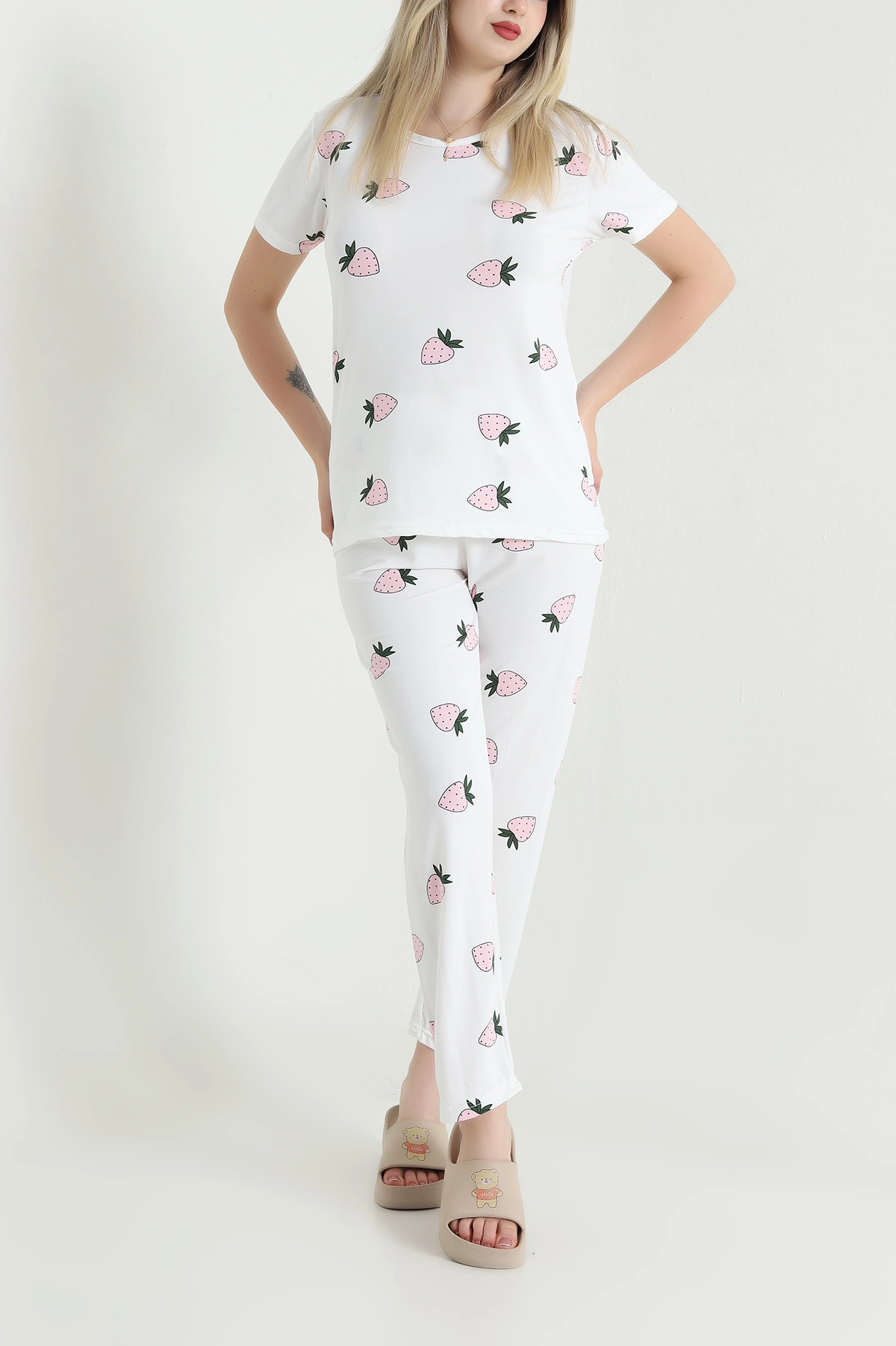 Beyaz Milan Kadın Pijama Takımı 466498