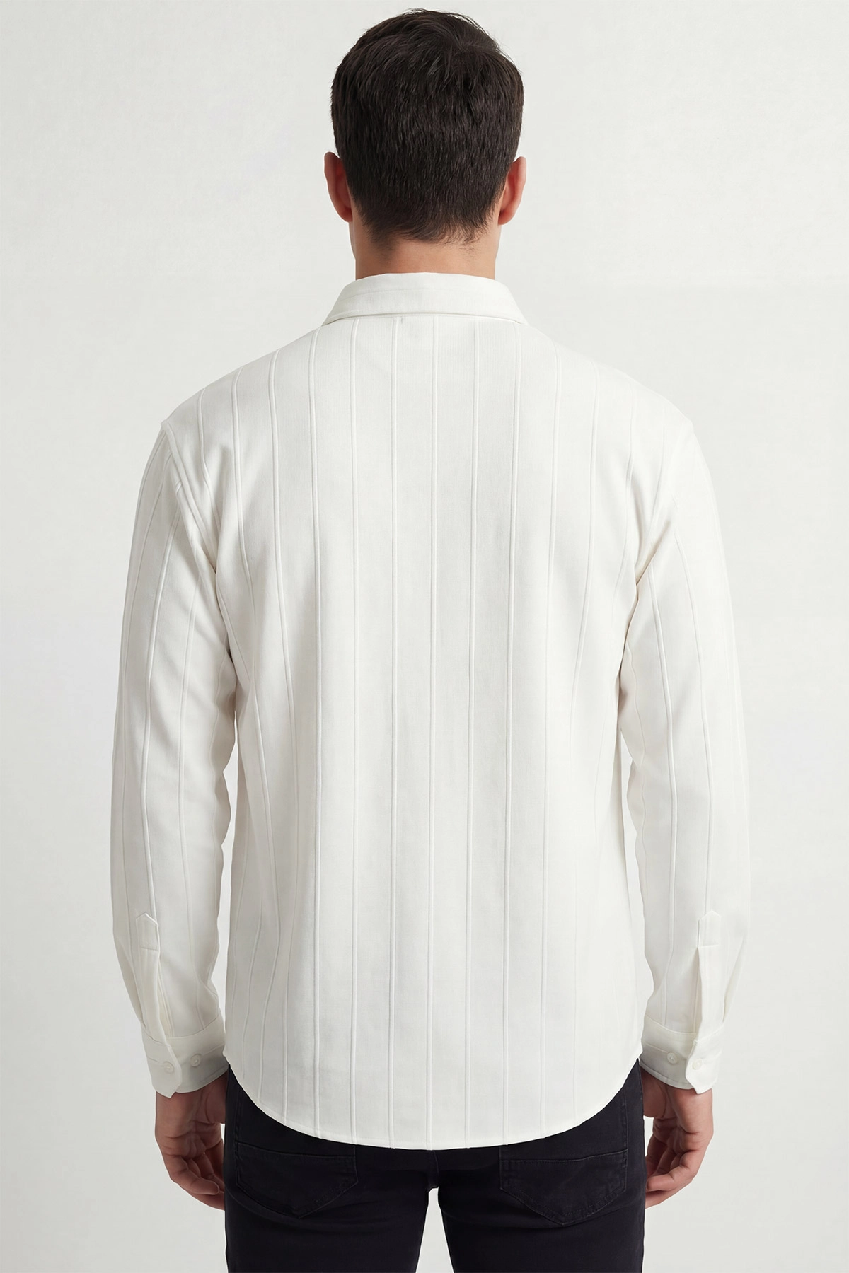 Beyaz Oversize Yeni Sezon Erkek Gömlek 448978