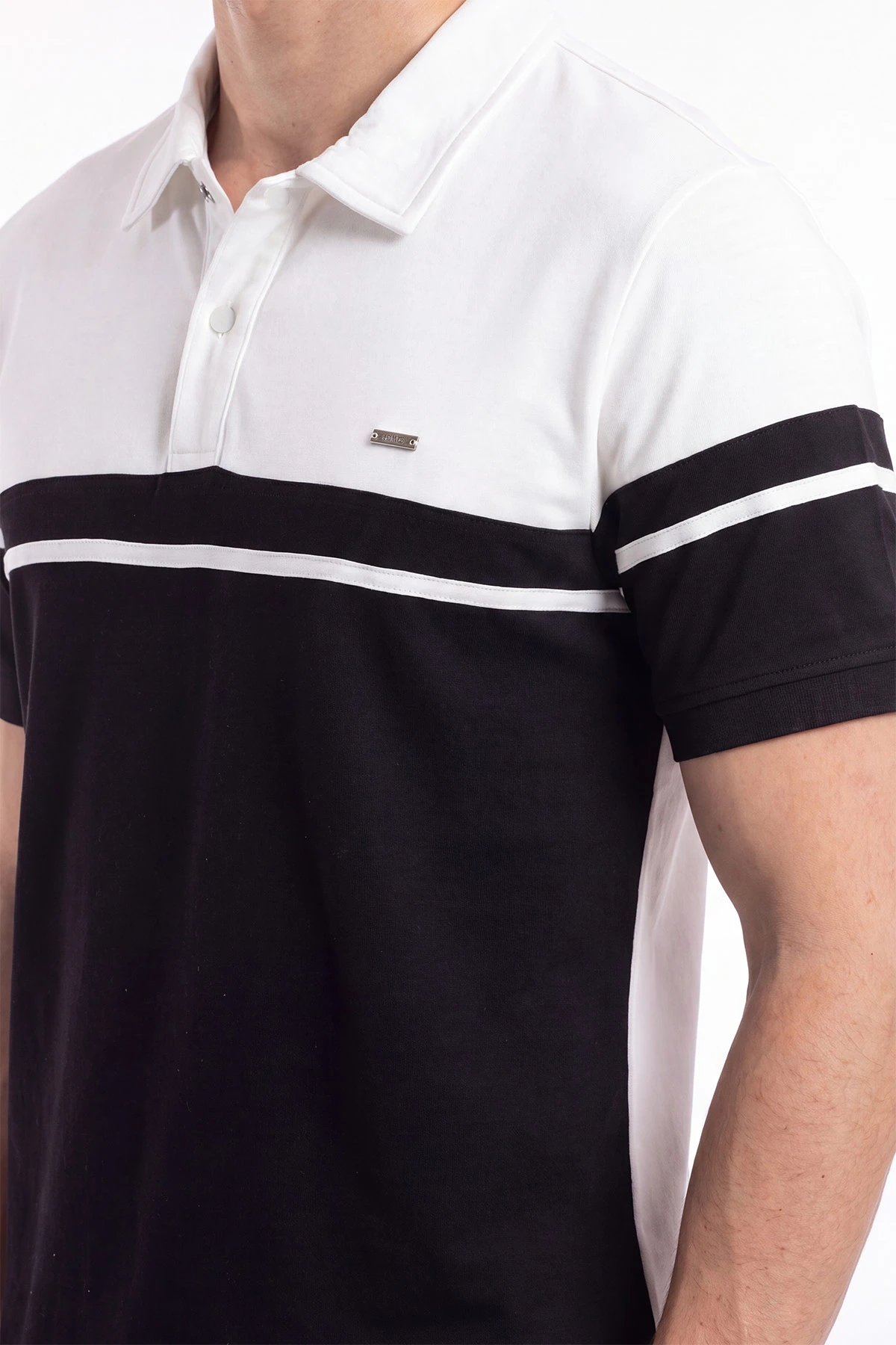Beyaz Oysho Kumaş Polo Yaka Erkek Tişört 471687