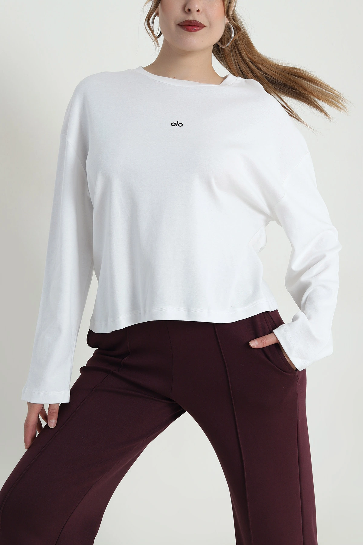 Beyaz Rahat Kalıp Kadın Body Bluz 483595