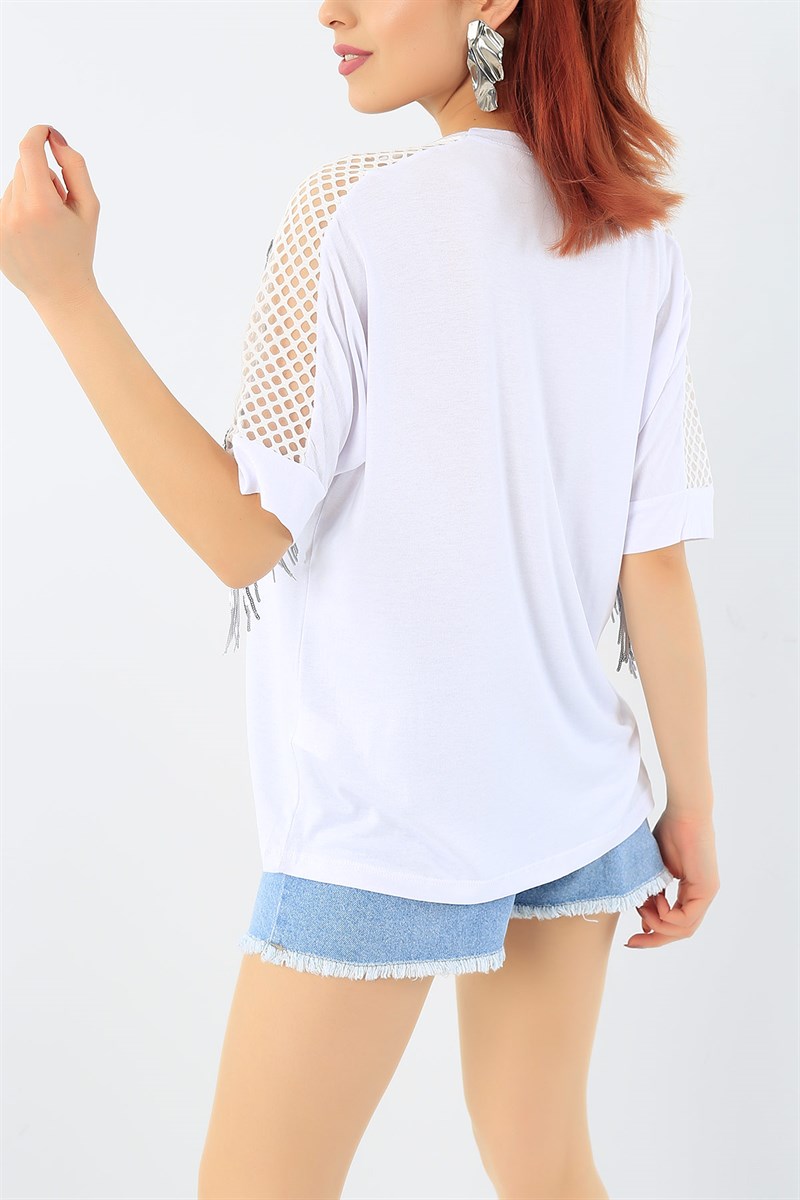 Beyaz Tasrım Bluz 29520B