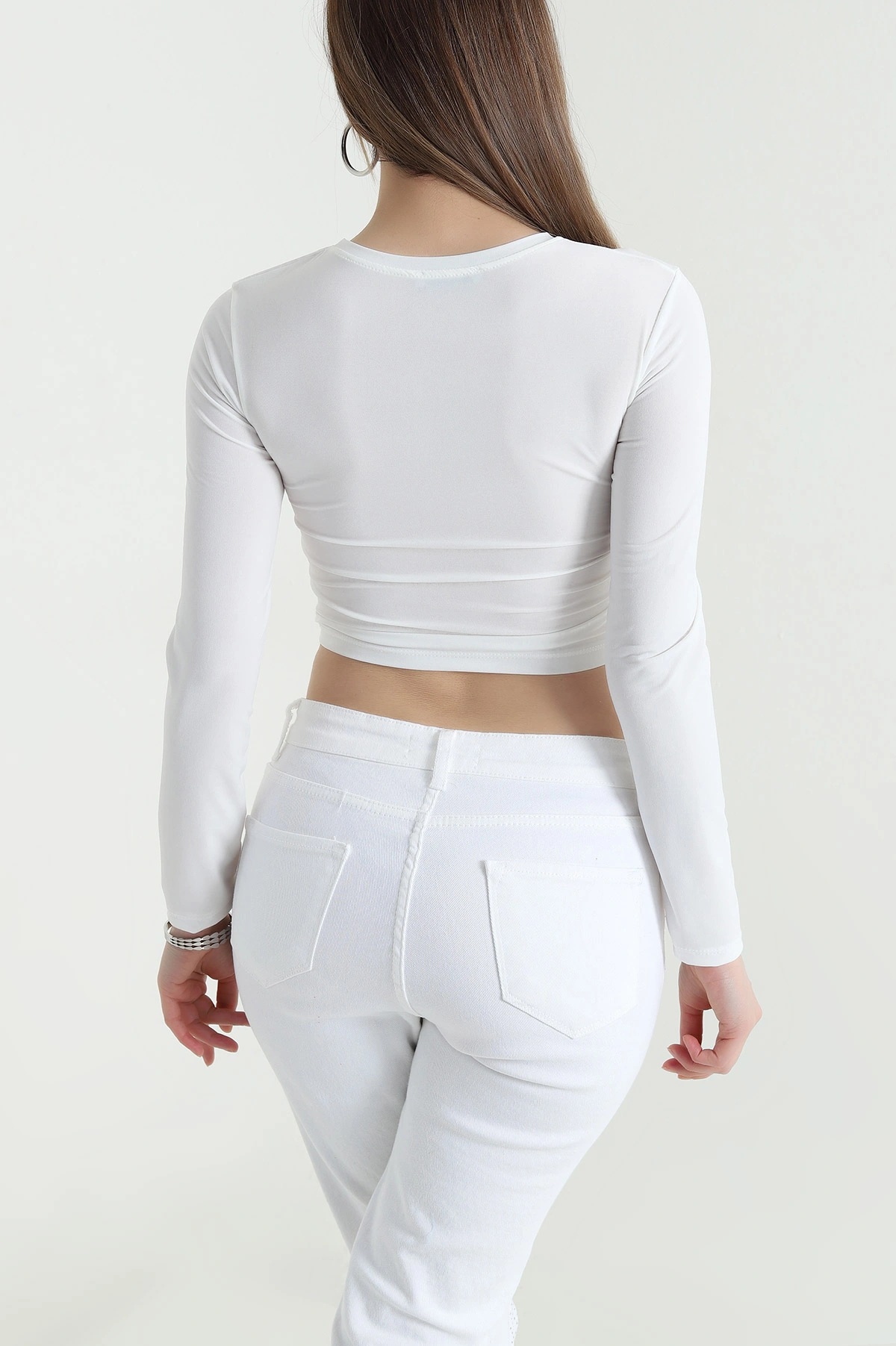 Beyaz Tokalı Sandy Kadın Bluz 443794