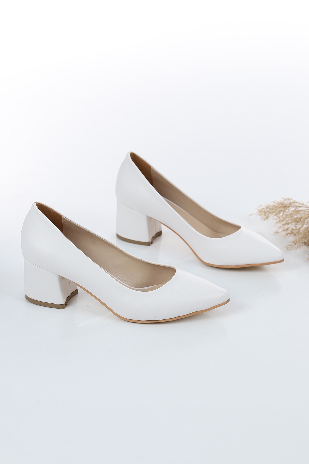 Beyaz Topuklu Ayakkabı 169256