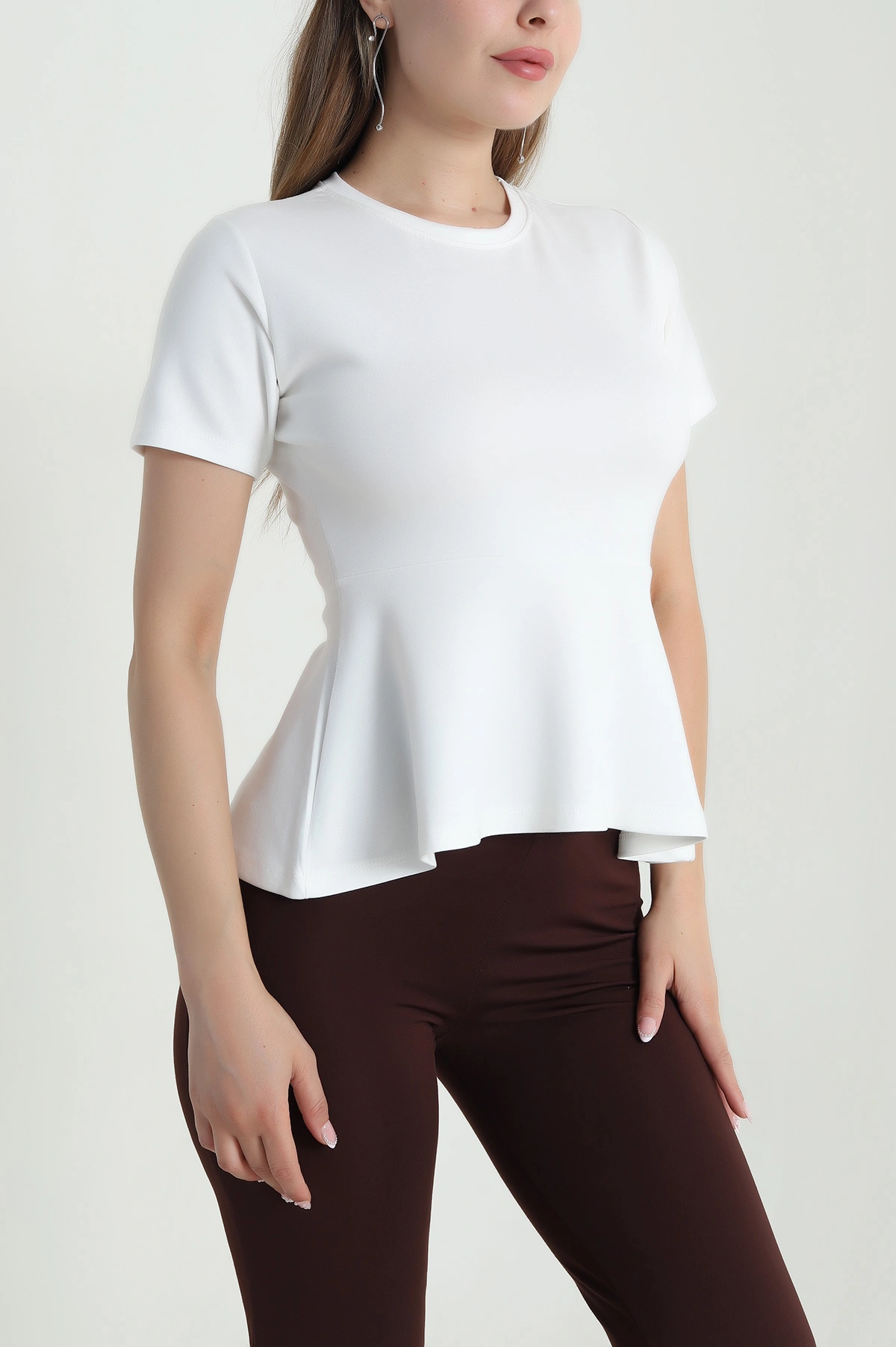 Beyaz Yeni Sezon Oysho Kadın Bluz 475815