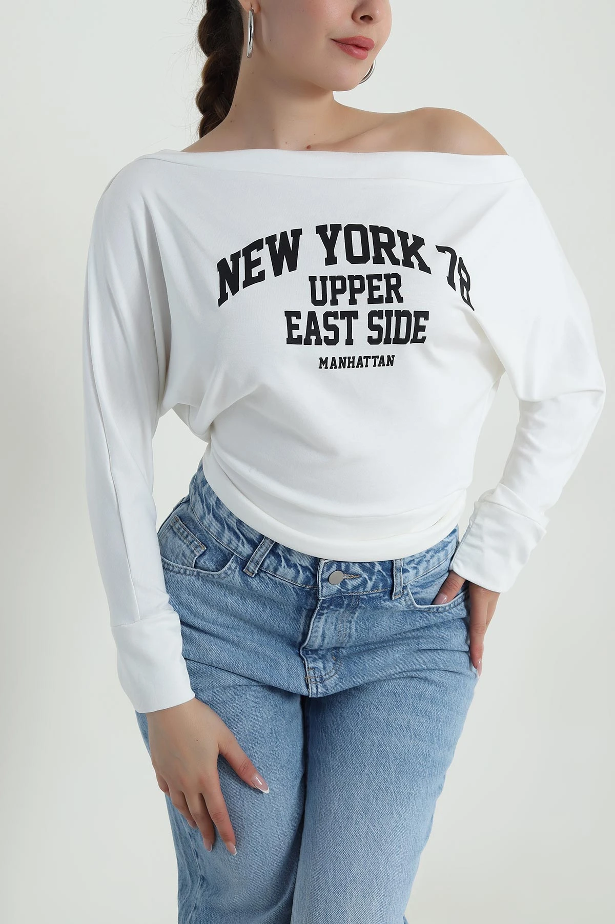 Beyaz Yeni Sezon Oysho Kadın Bluz 487119
