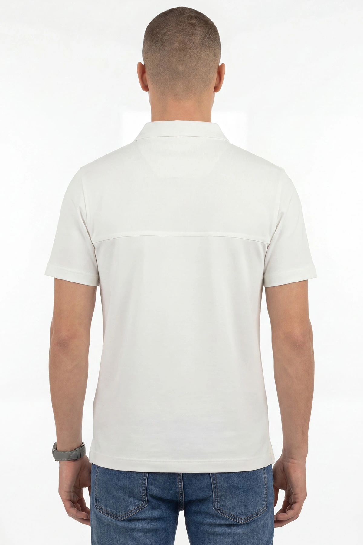 Beyaz Yeni Sezon Polo Yaka Erkek Tişört 471787
