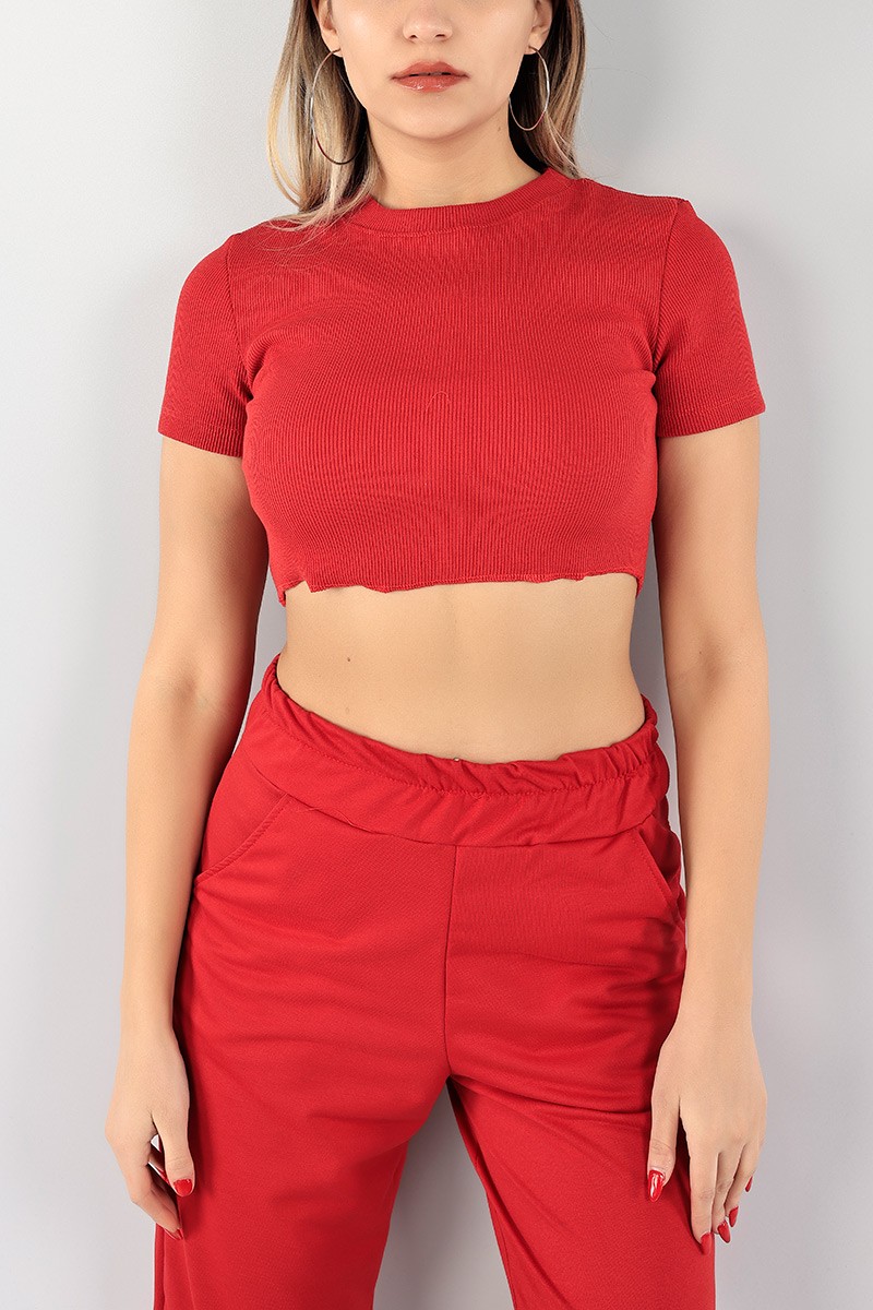 Bisiklet Bisiklet Yaka Fitilli Crop 97033