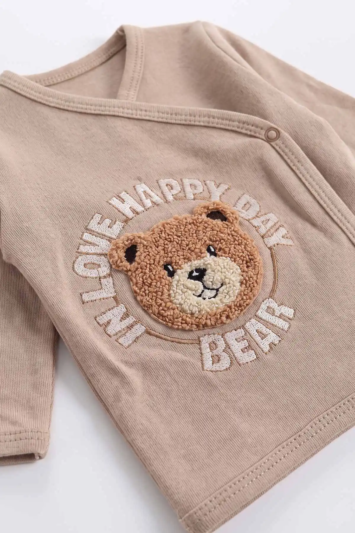 Bisküvi (0-3 Ay)Happy Bear   Nakışlı  Patikli 5'li Erkek Bebek Takım 479310