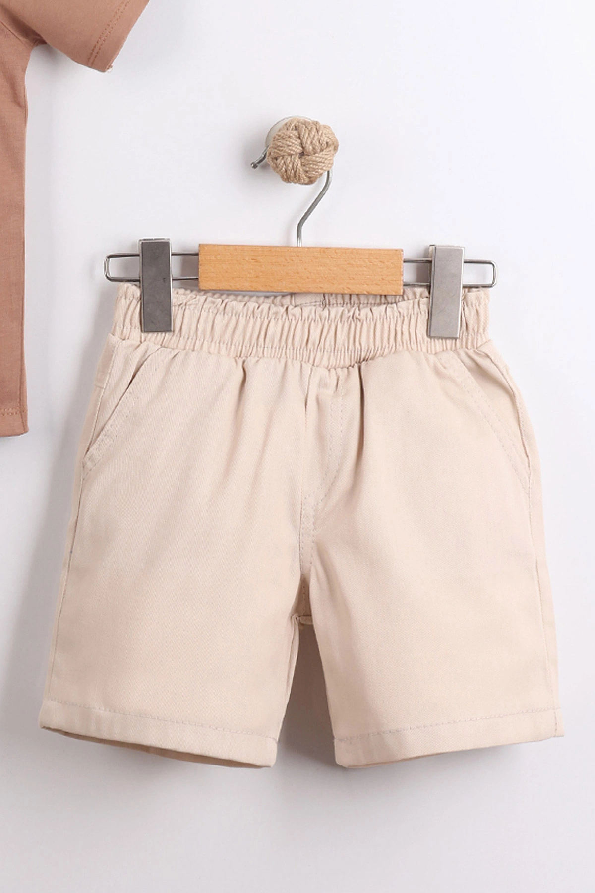 Bisküvi (2-10  Yaş) Polo Yaka Cool Boy Baskılı Tişörtlü Gabardin Şortlu Erkek Çocuk Yazlık 2'li Takım 454613