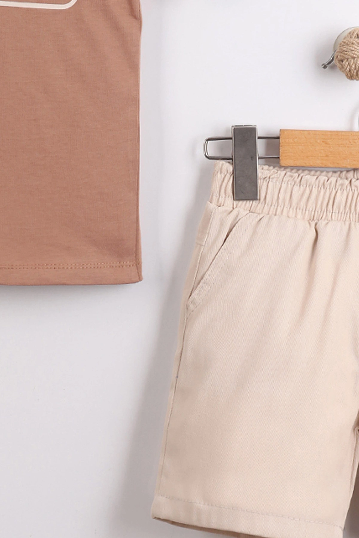 Bisküvi (2-10  Yaş) Polo Yaka Cool Boy Baskılı Tişörtlü Gabardin Şortlu Erkek Çocuk Yazlık 2'li Takım 454613