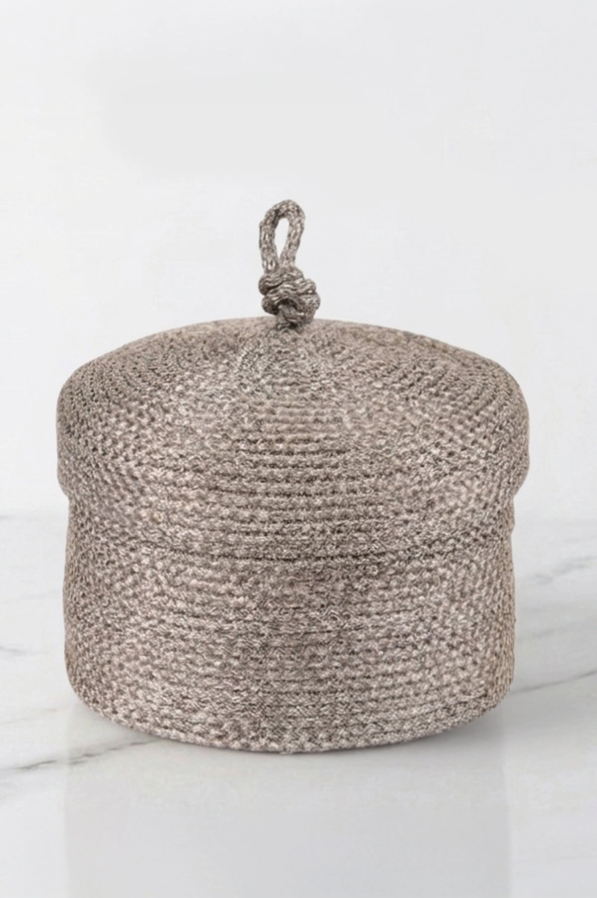 Bisküvi 22x13 Cm Bella Home Örgü Kapaklı Sepet - Düzenleyici - Organizer 447859