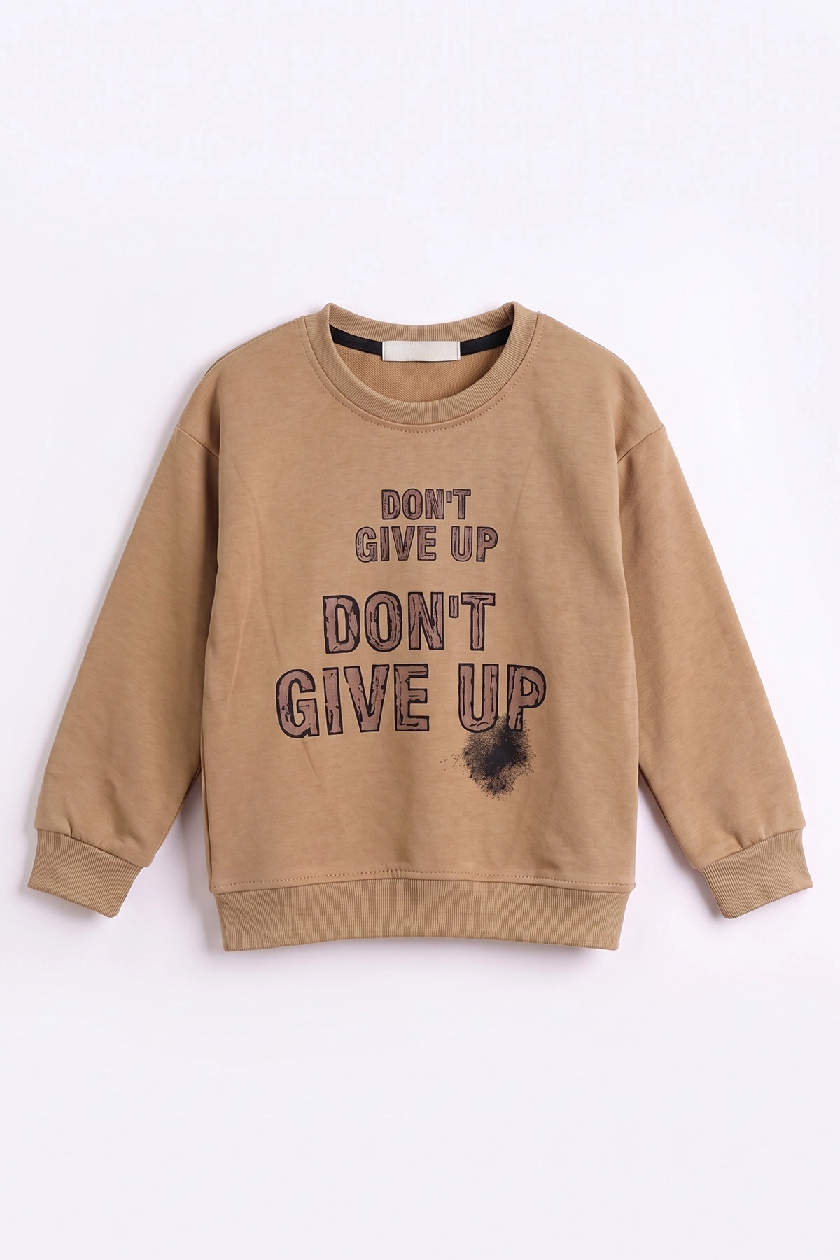 Bisküvi (3-12 Yaş) Dont Give Baskılı Erkek Çocuk Sweatshirt 479164