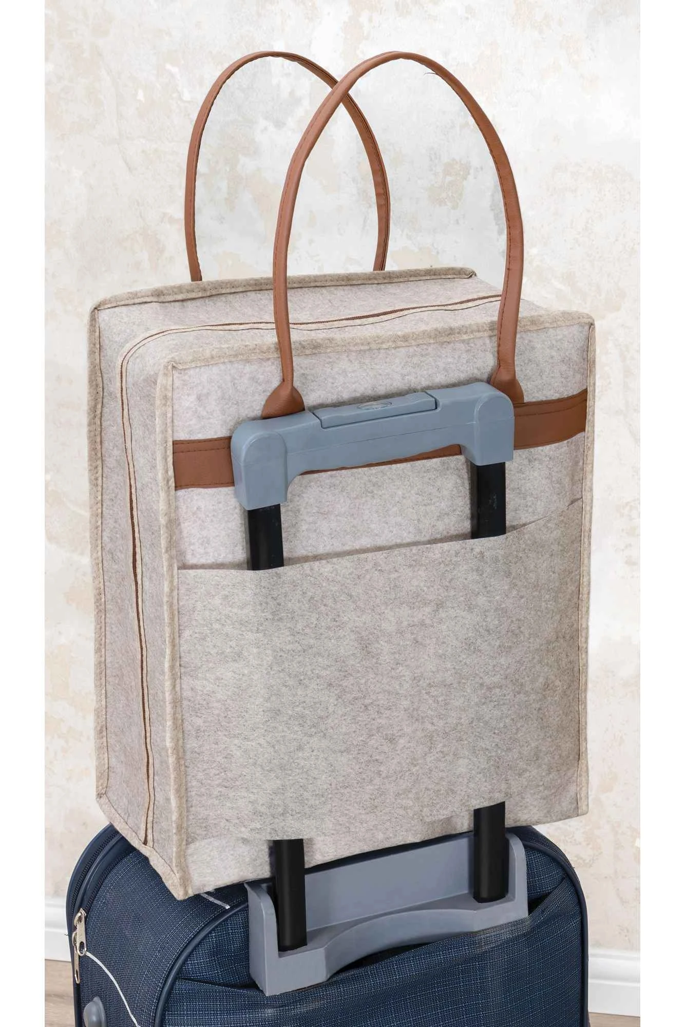 Bisküvi 35x22x40 Deri Kulplu Ayakkabı Seyahat Çantası 249845