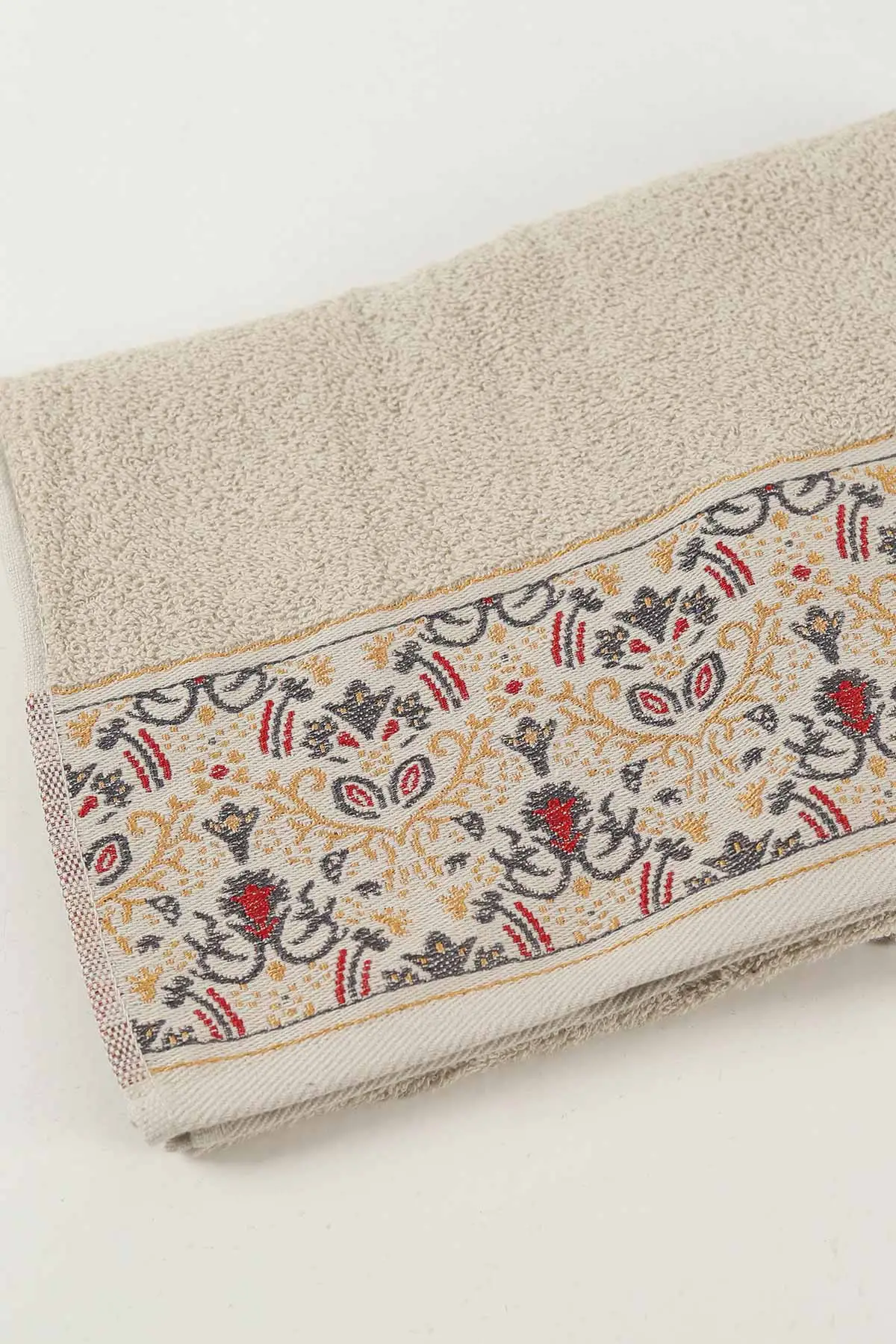 Bisküvi 50x90 Cm Nakışlı Desenli Kilim Havlu 460420