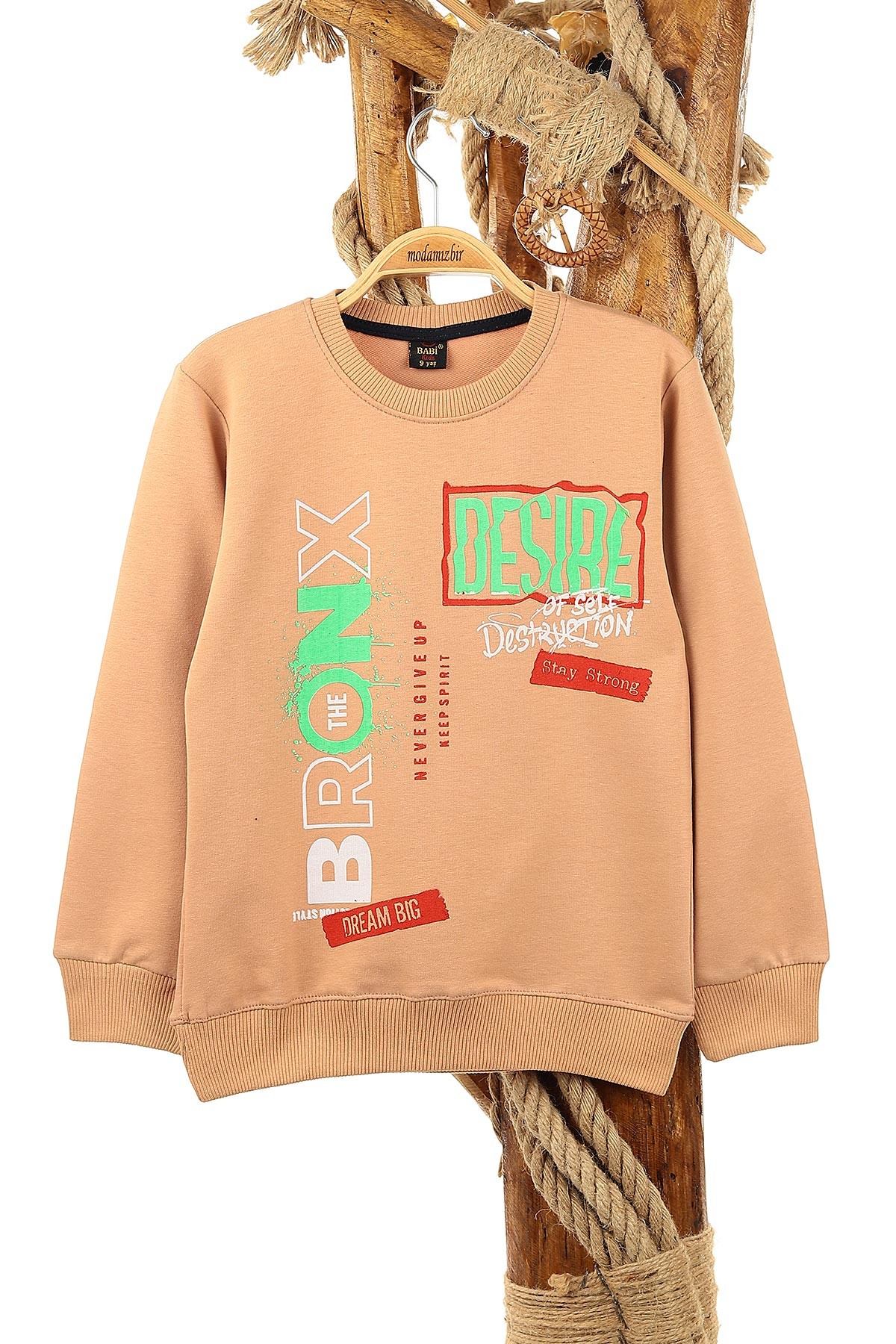 Bisküvi (9-12 Yaş) Bronx Desire Baskılı Erkek Çocuk Sweat 150939