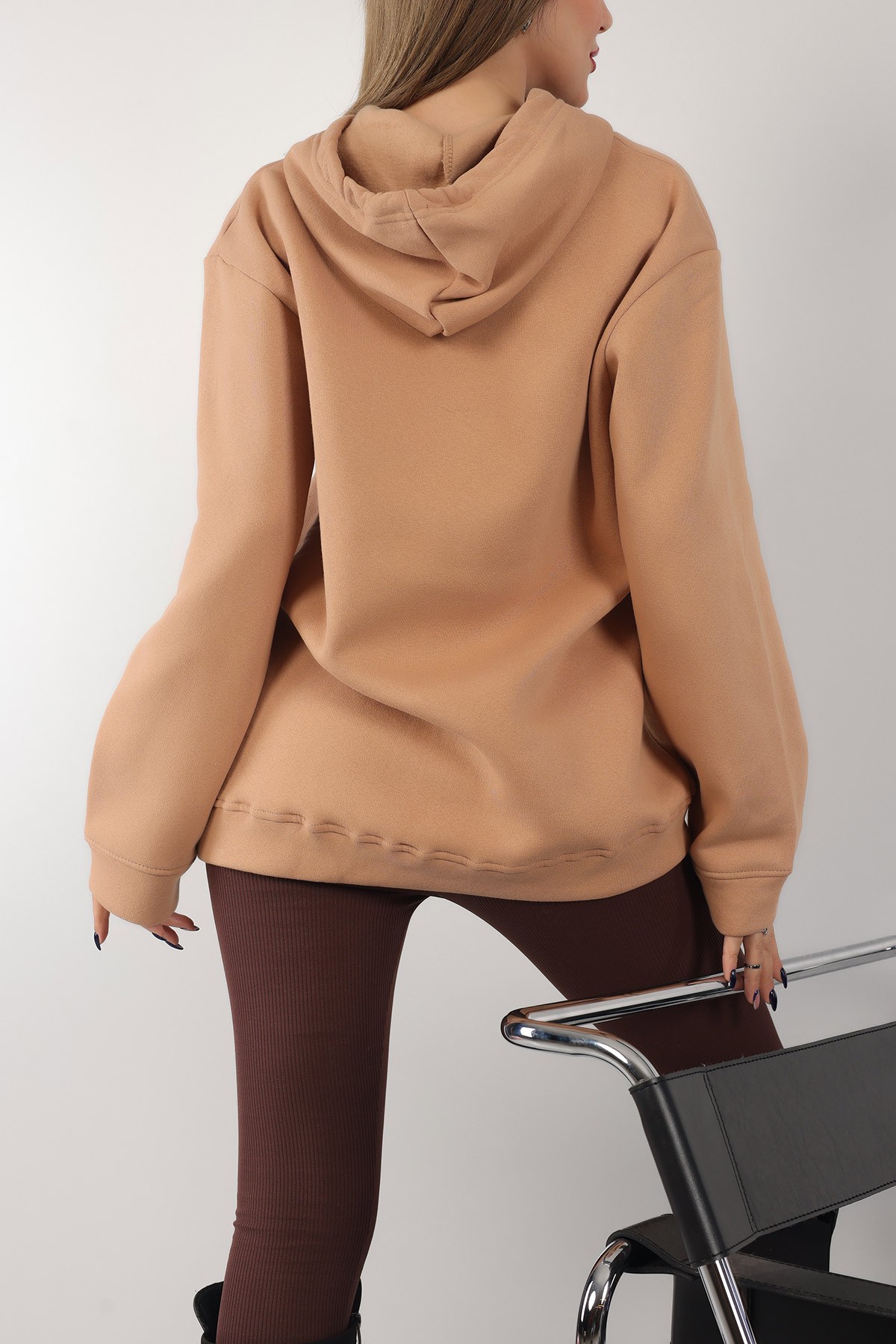Bisküvi Baskılı İçi Şardonlu Bayan Sweat -T 149382