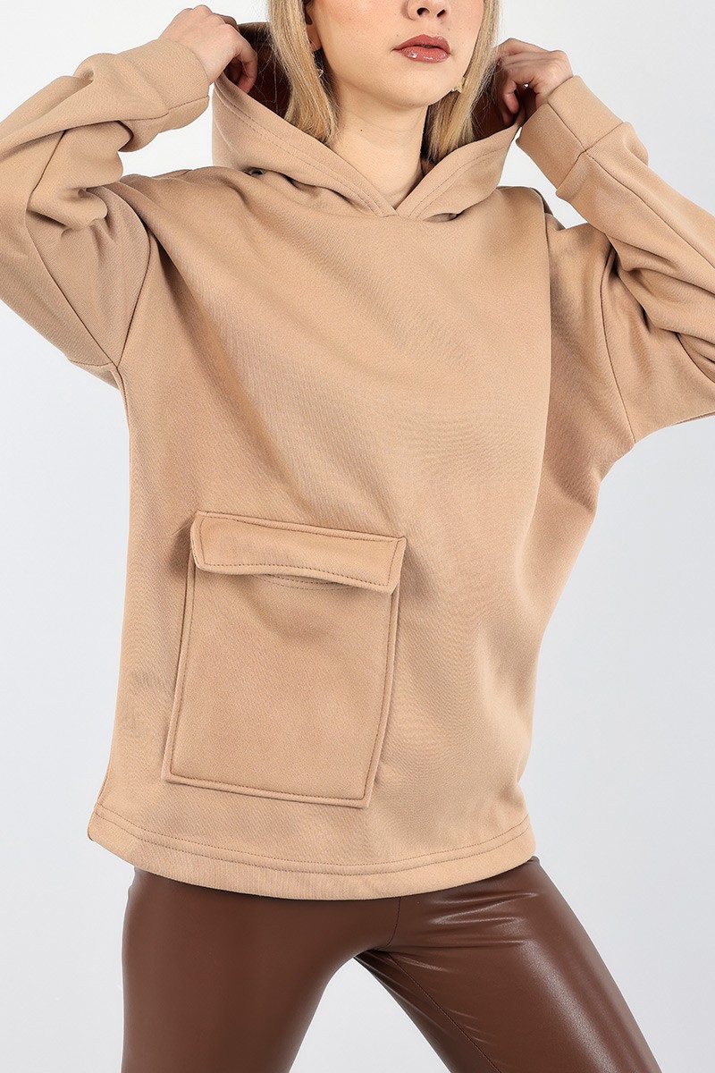 Bisküvi Cep Detay Şardonlu Sweat 91856