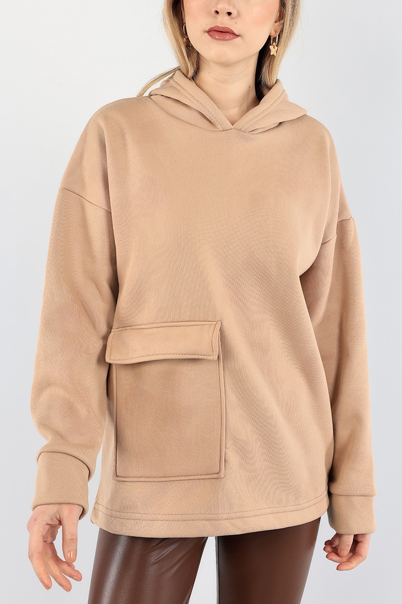 Bisküvi Cep Detay Şardonlu Sweat 91856
