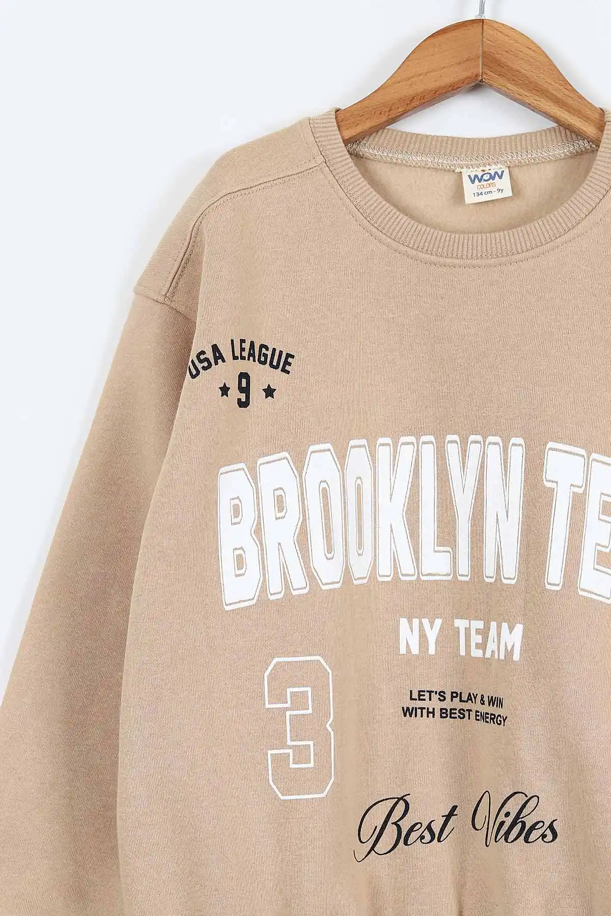 Bisküvi Lacivert (9-12 Yaş) Brooklyn Team Baskılı Belden Lastikli 3 İp Şardonlu Kız Çocuk Kışlık Takım 405086