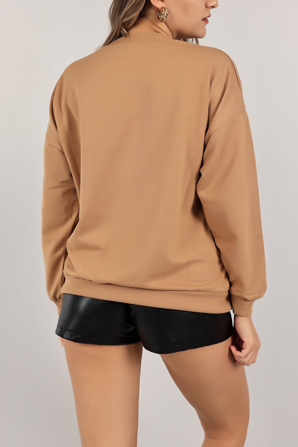 Bisküvi Nakışlı İki İp Sweat 142218
