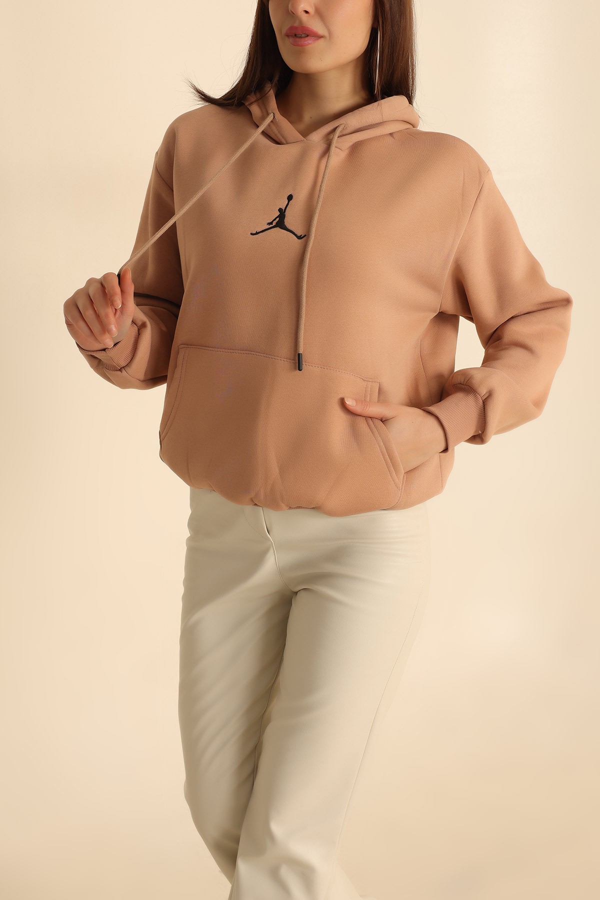 Bisküvi Nakışlı Şardonlu Bayan Sweat 215296