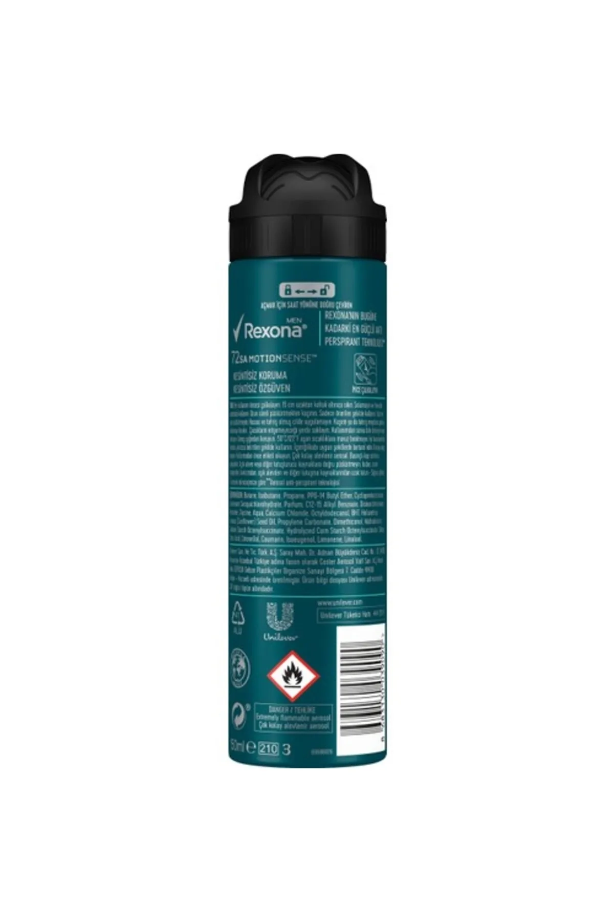 Rexona Men Erkek Sprey Deodorant Ocean Deep 72 Saat Kesintisiz Koruma 150 ml 286788