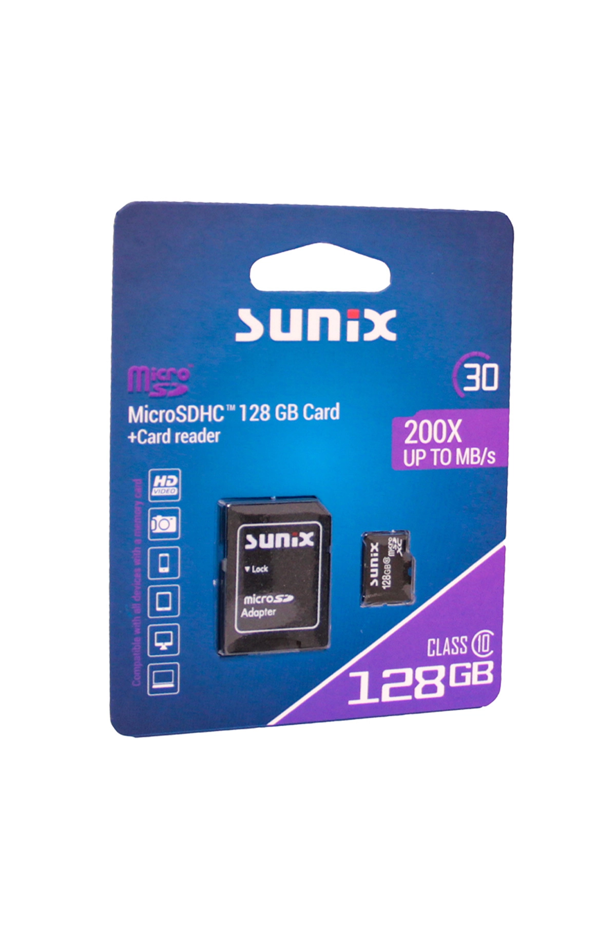 Sunix 200X Up To MB/s Class 10 MicroSHDC 128 GB Hafıza Kartı 290316