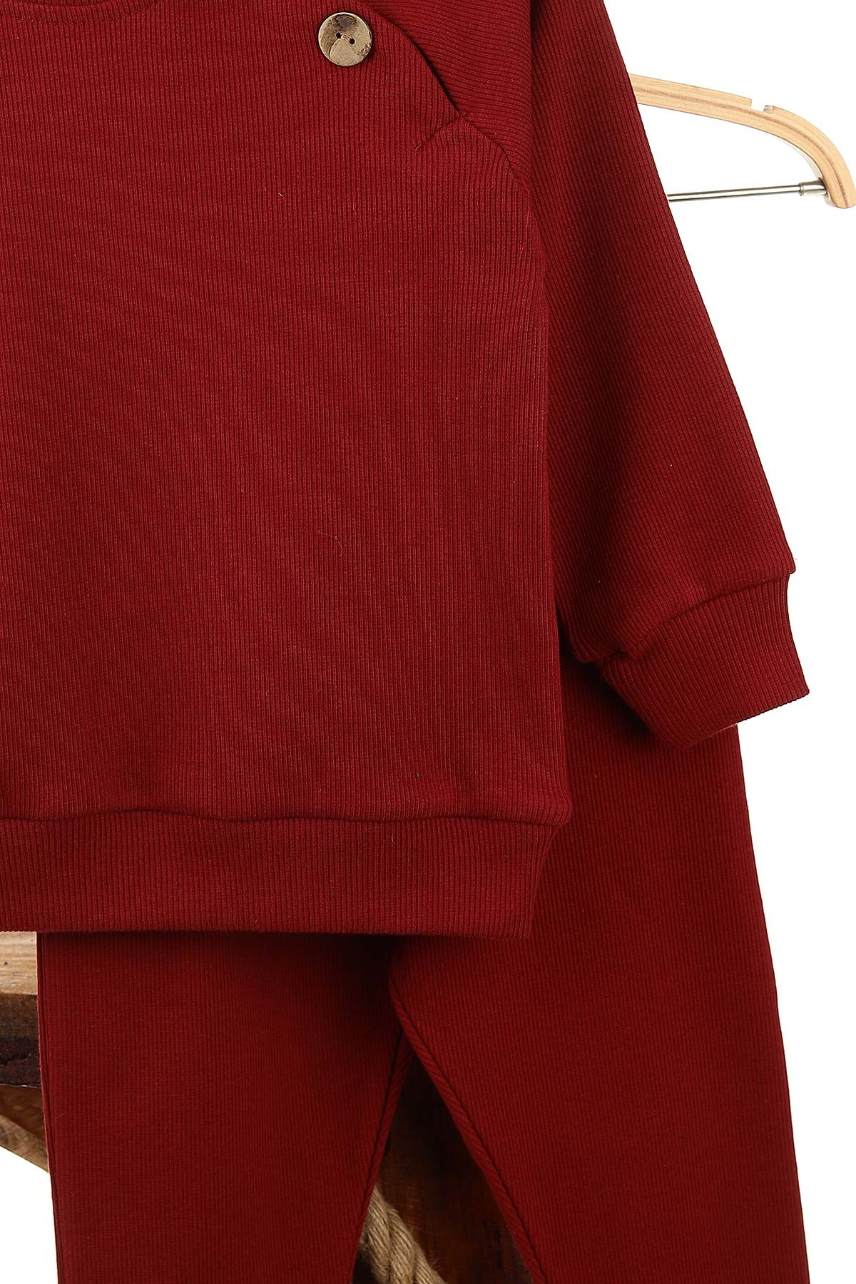 Bordo (1-4 Yaş) Kaşkorse Omuz Patlı Erkek Çocuk takım 153819