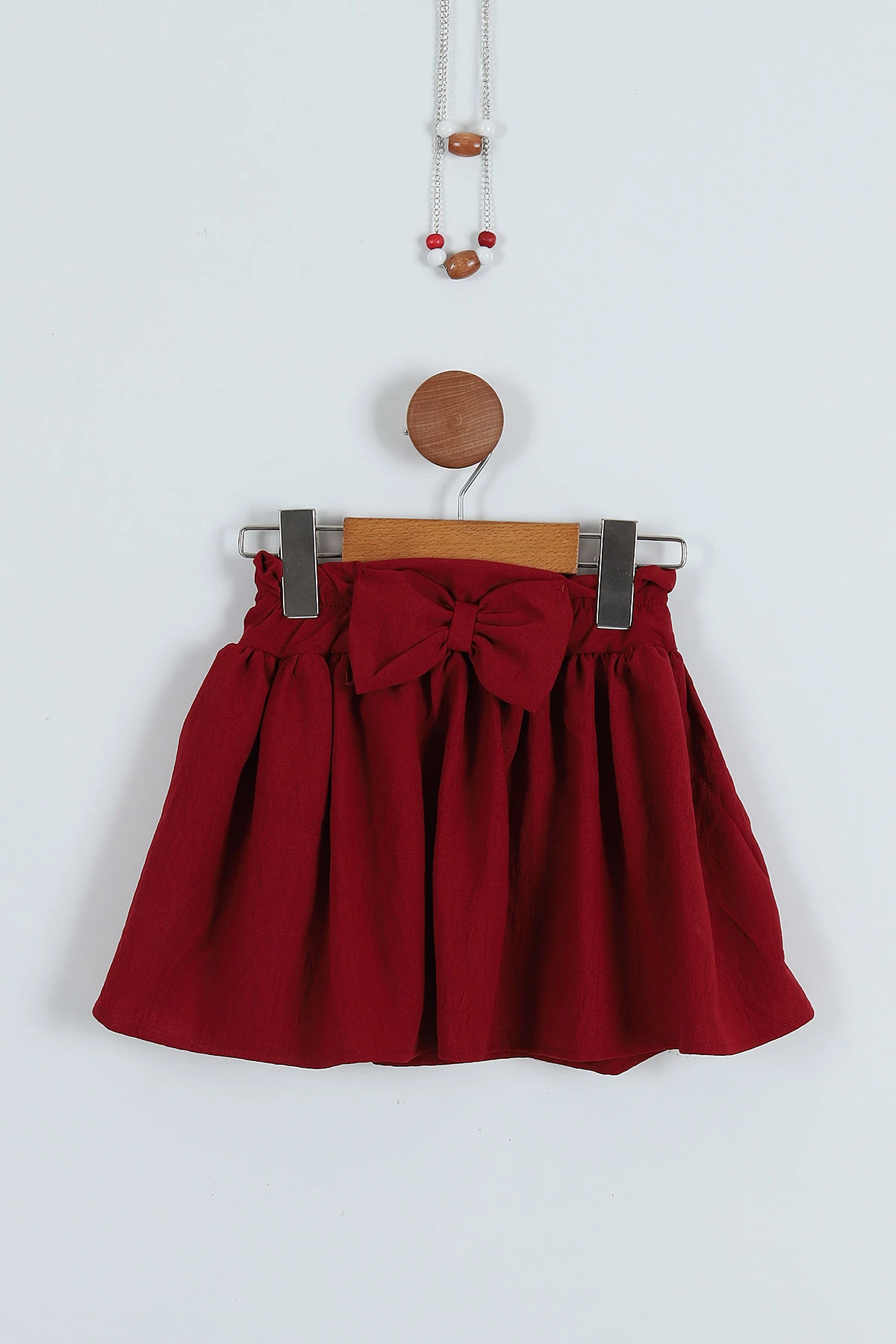 Bordo (2-5 Yaş) Triko Bluz Ayrobin Etekli Kız Çocuk Takım 272227