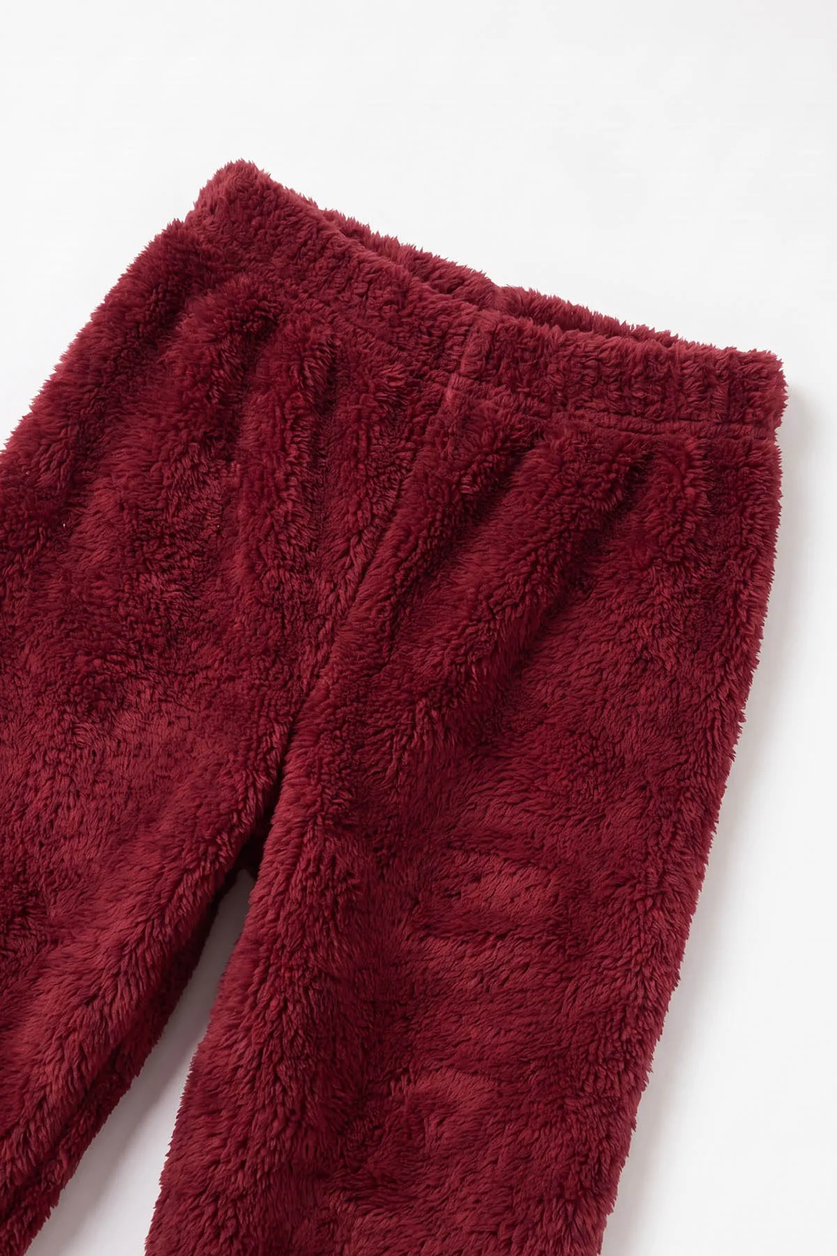 Bordo (2-7 Yaş) Love Nakışlı Kapüşonlu Peluş Kız Çocuk Kışlık Takım 483210