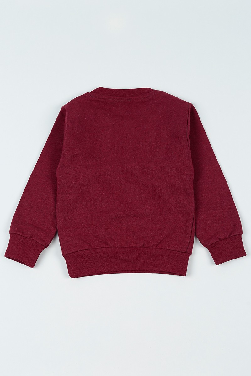 Bordo (3-12 Yaş) Huskies Baskılı Erkek Çocuk Sweatshirt 92607