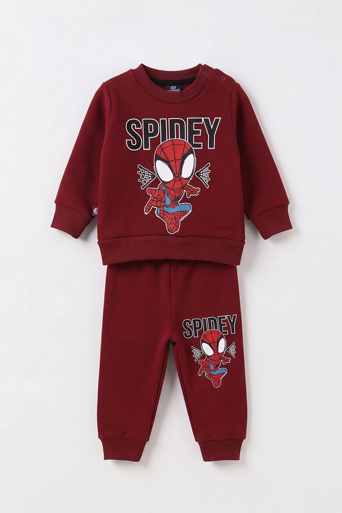 Bordo (3-24 Ay) Spidey Baskılı 3 İp Şardonlu Erkek Bebek Kışlık Takım 497117