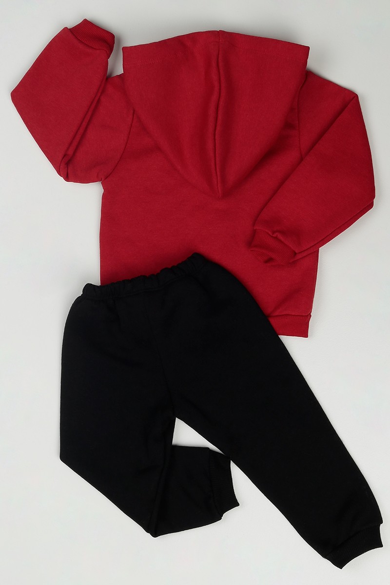 Bordo (3-6 Yaş) Keep İs Going Baskılı Erkek Çocuk Takım 84671