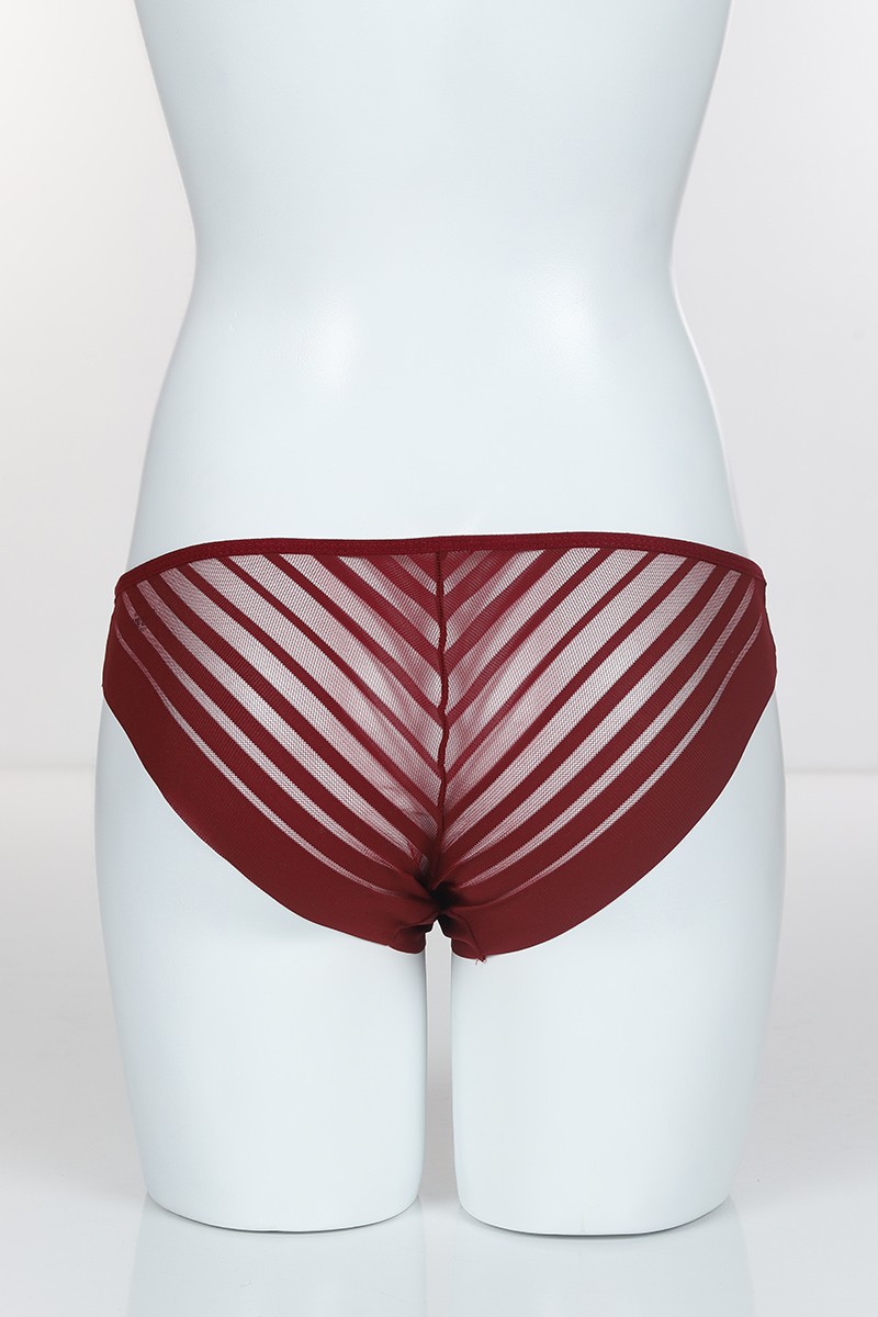 Bordo 3687 Bikini Ön Arka Transparan Bant Külot 102370