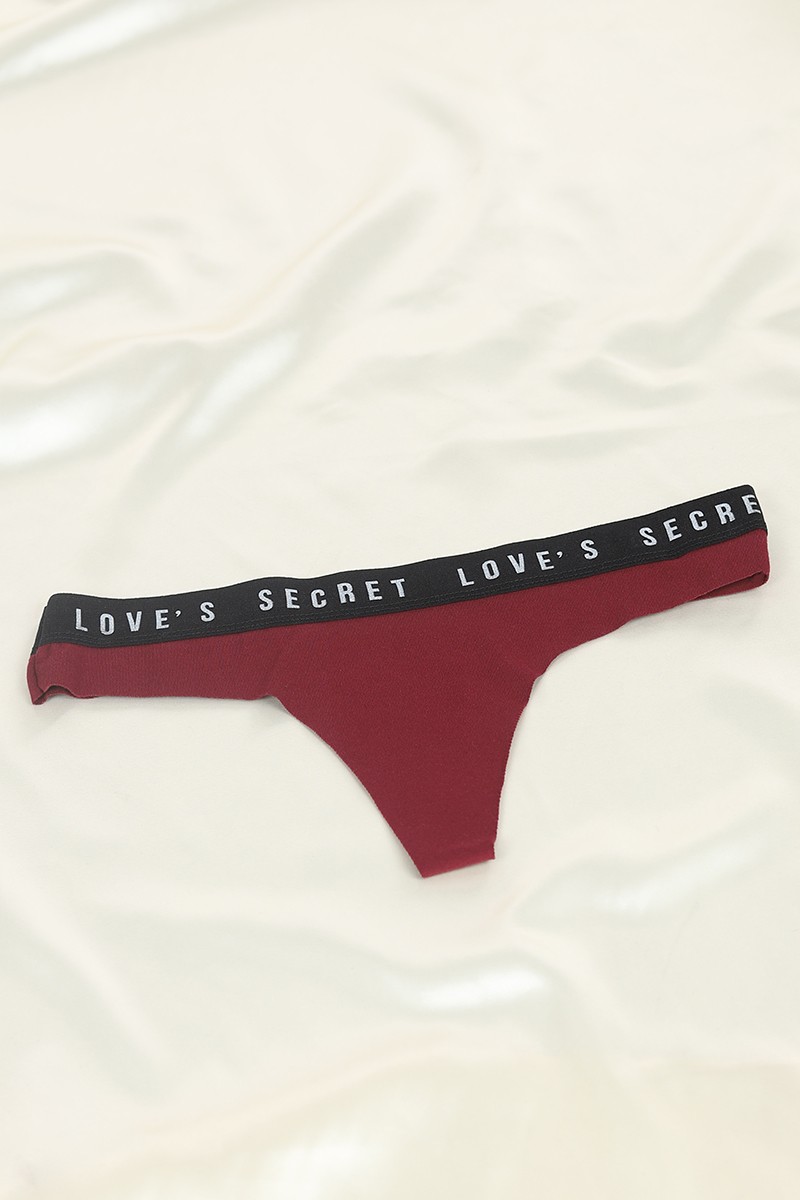 Bordo 3908 Tanga Pamuk Lazer Bel Spor Lastikli Külot 99843