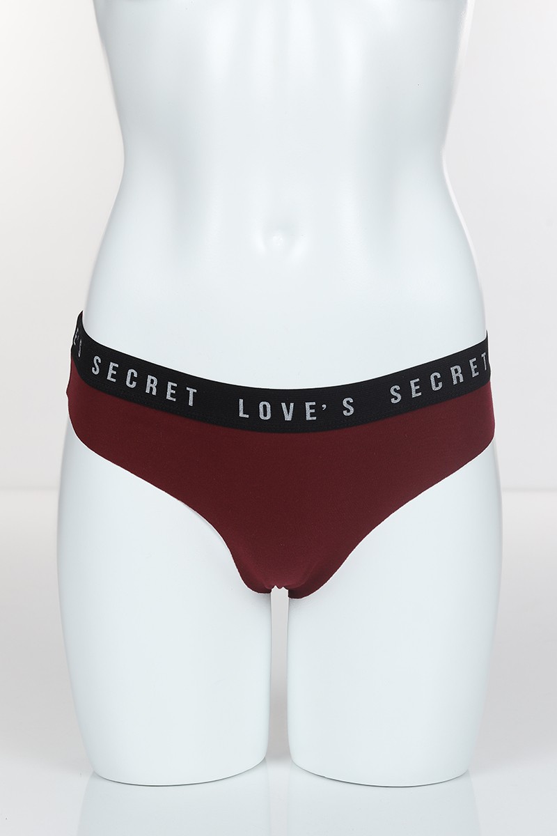Bordo 3909 Bikini Pamuk Lazer Bel Spor Lastikli Külot 101903