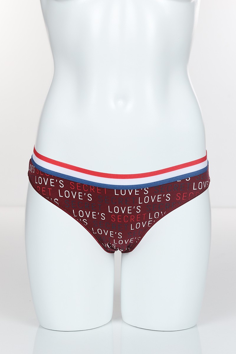 Bordo 4309 Bikini Pamuk Lave Secret Baskılı Külot 101798